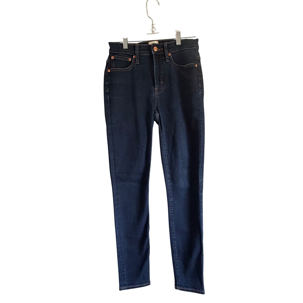 J. Crew Denim High Rise Skinny Jeans Dark Indigo Wash Size 25 Womens